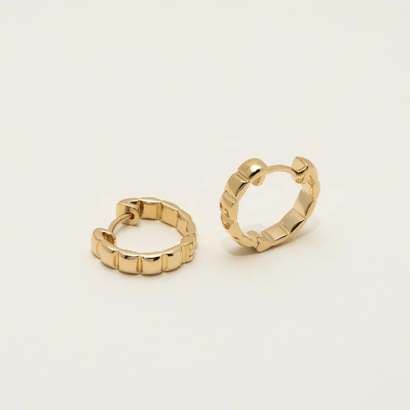 Barcelona Hoop Earrings in 14kt Yellow Gold