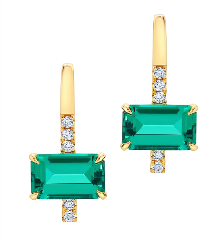 Chatham Emerald Earrings