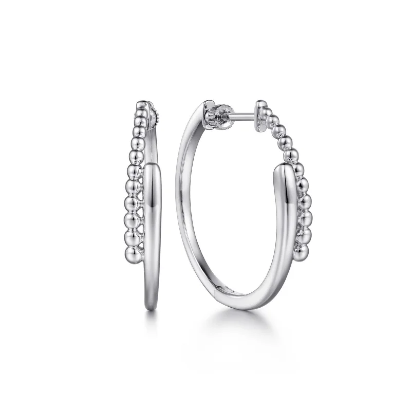 Gabriel Bujukan Collection Bypass Hoop Earrings in Sterling Silver