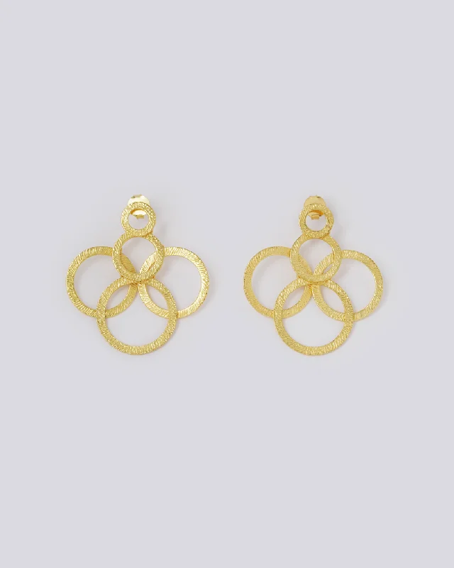 Tangled Hoop Gold Earrings