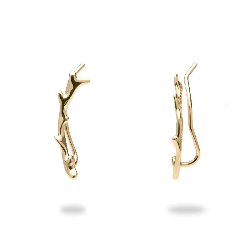 Heritage Climber Earrings in Gold