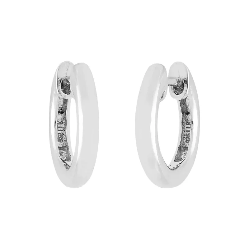 Hinged Hoop Earrings in Sterling Silver