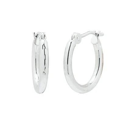 Hoop Earring in 14kt White Gold