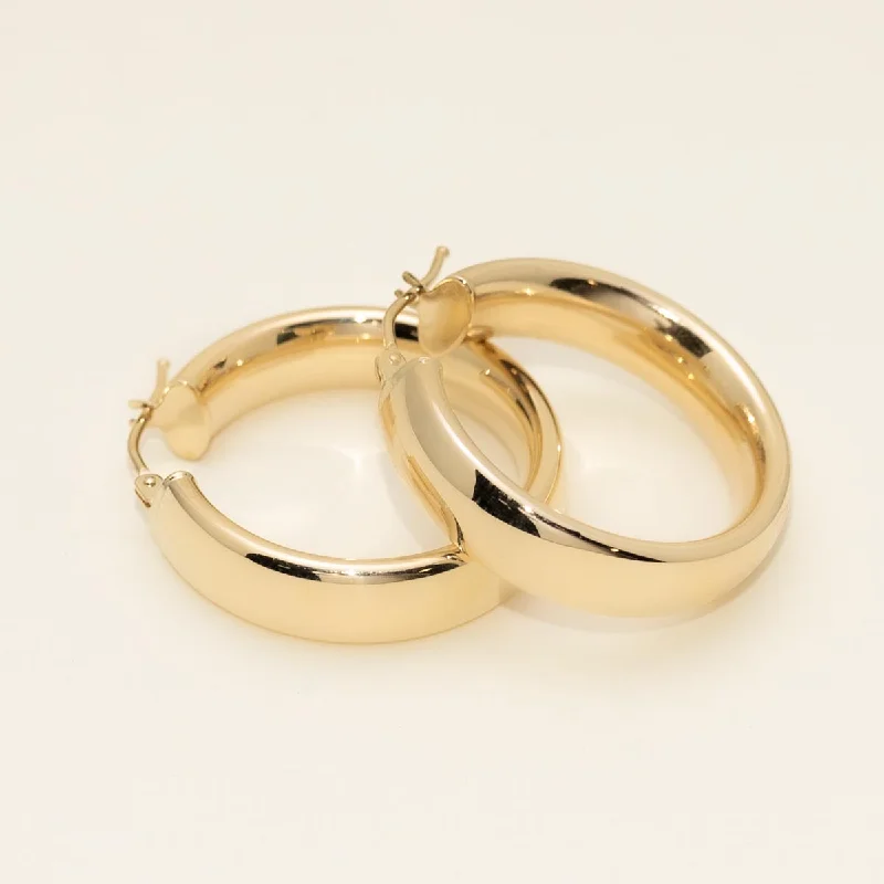 Hoop Earrings in 14kt Yellow Gold (6mm)