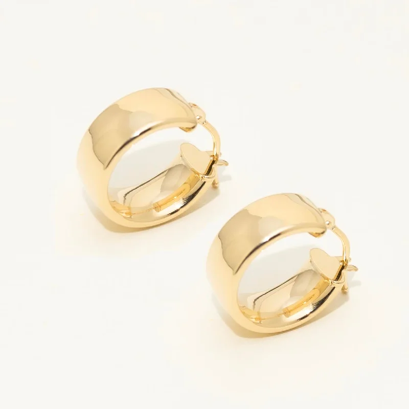 Polished Hoop Earrings in 14kt Yellow Gold