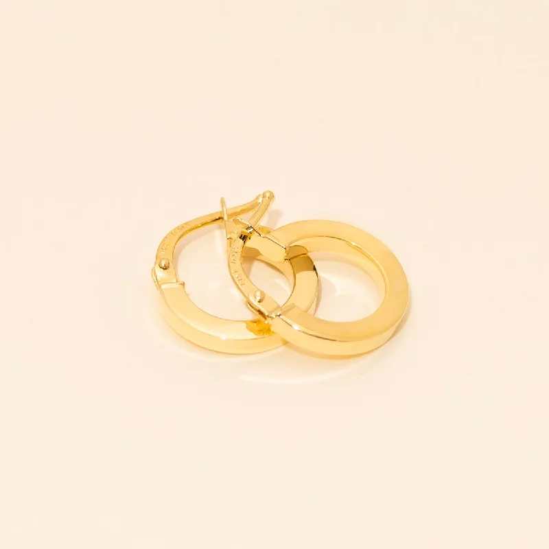 Polished Huggie Hoop Earrings in 14kt Yellow Gold