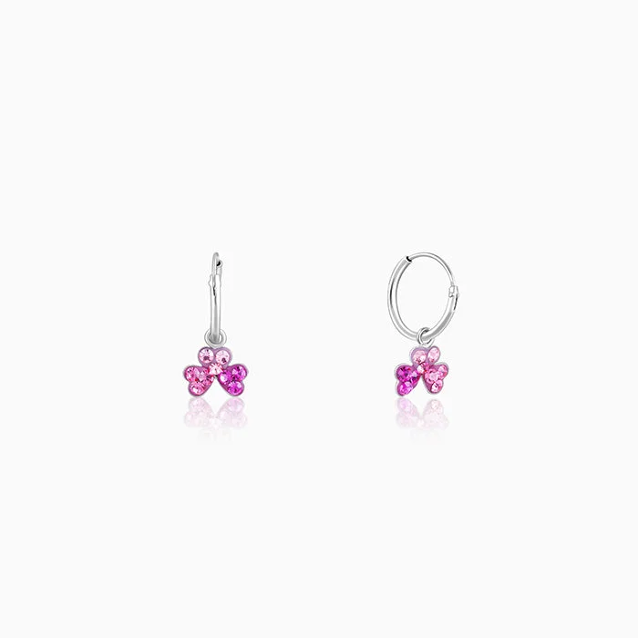 Silver Clover Kids Hoop Earrings (4-12 yrs)