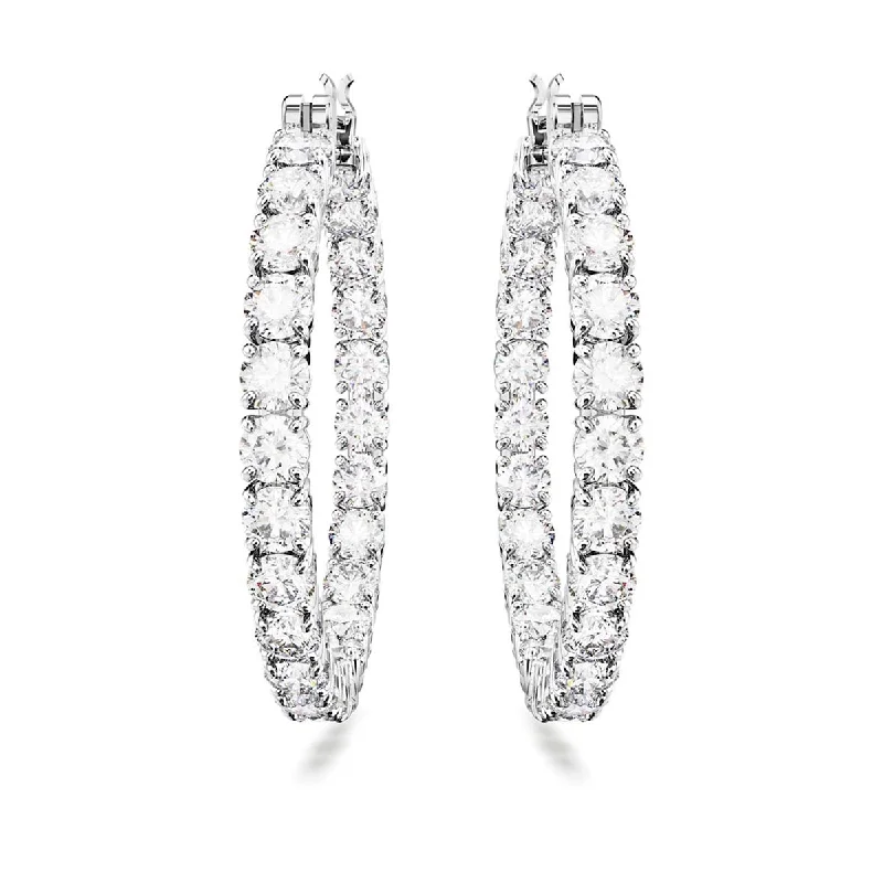 Swarovski Crystal Matrix Hoop Earrings