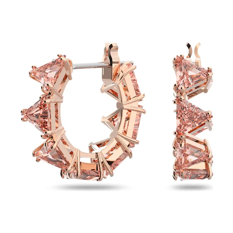 Swarovski Pink Millenia Hoop Earrings