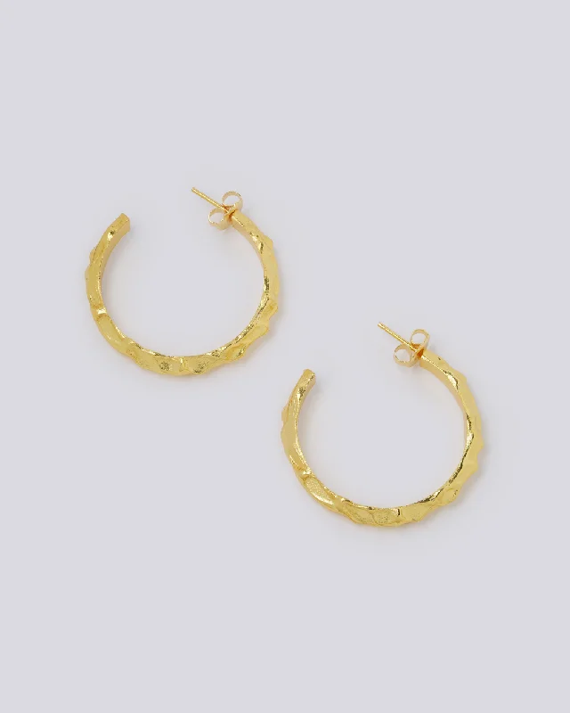 Thor Gold Hoop Earrings