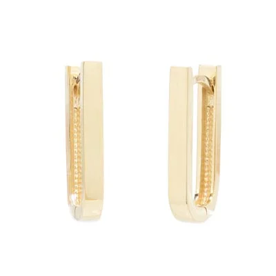 U Shaped Hoop Earrings in 14kt Yellow Gold