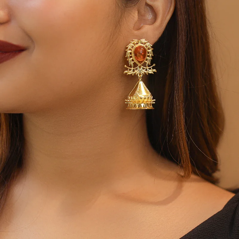 Dayithra Drop Golden Jhumka