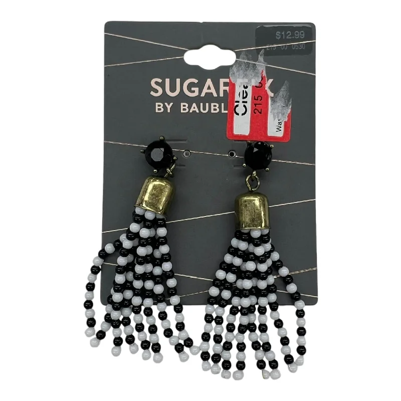 Earrings Dangle/Drop By Sugarfix By Baublebar In Black & White