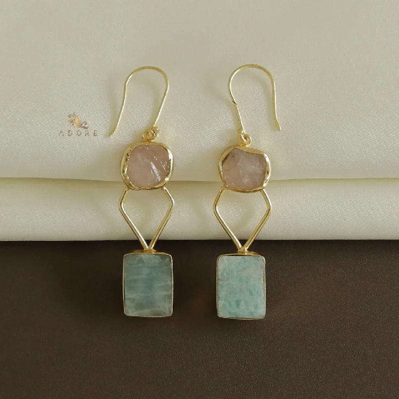 Rose Quartz + Amazonite Green