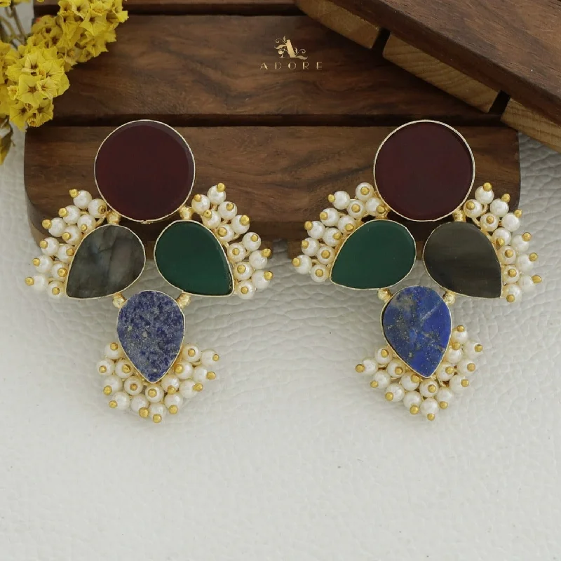 Maroon + Green + Labradorite +Blue Lapis