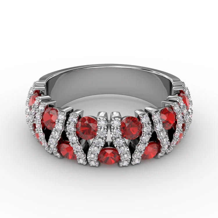 Make A Statement Ruby And Diamond Ring