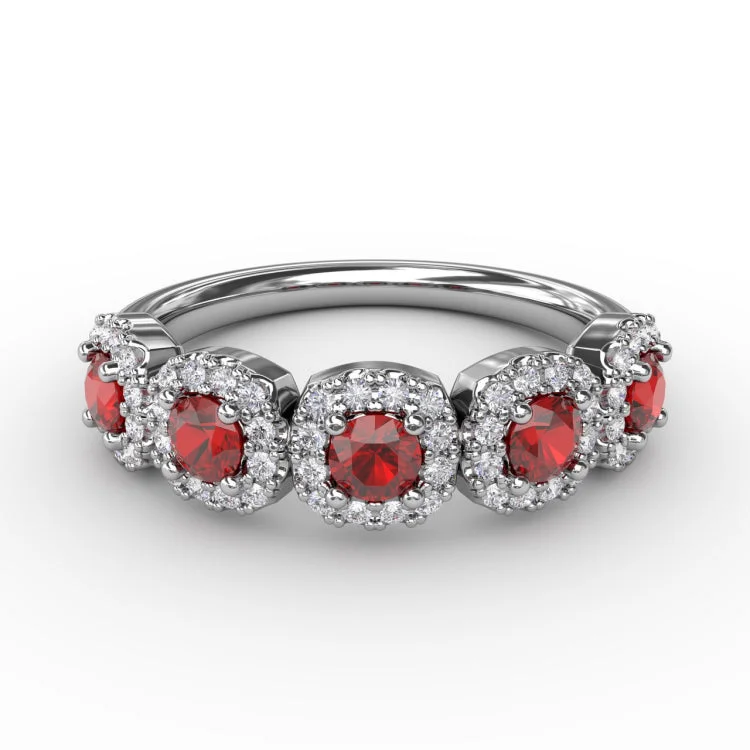 Blossoming Love Ruby and Diamond Ring