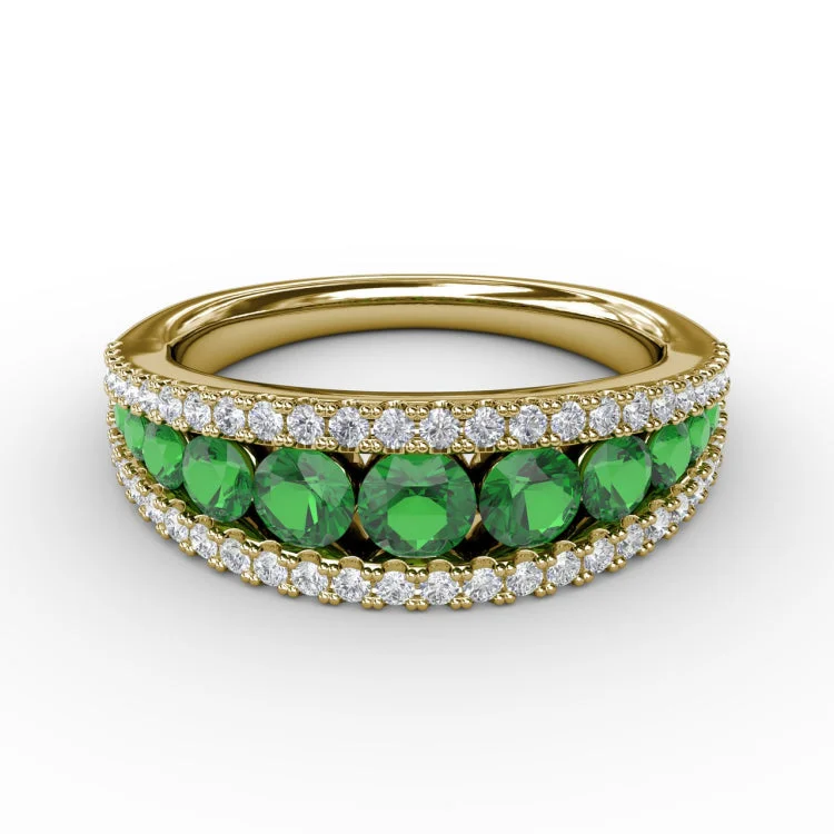 Walk This Way Emerald and Diamond Ring