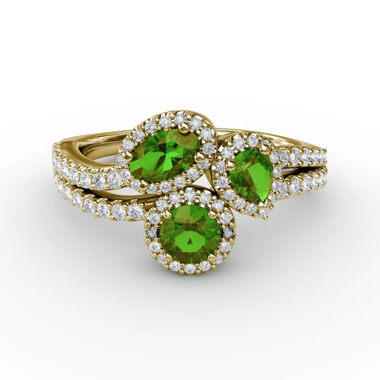 Feel The Elegance Emerald and Diamond Ring