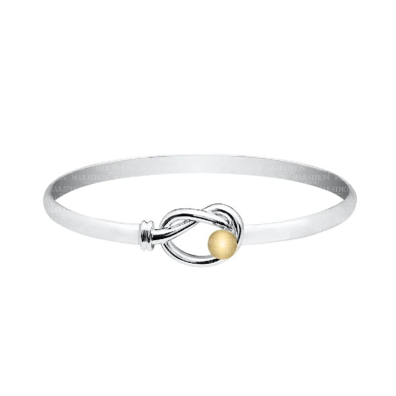 Cape Cod Love Knot Bracelet in Sterling Silver and 14kt Yellow Gold (7 inches)