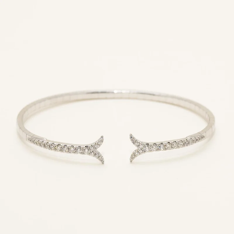 Diamond Flexible Cuff Bracelet in 14kt White Gold (5/8ct tw)