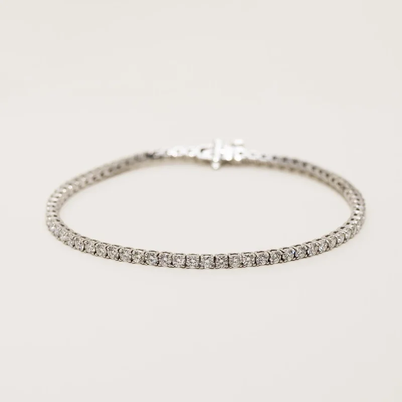 Diamond Tennis Bracelet in 18kt White Gold (3ct tw)